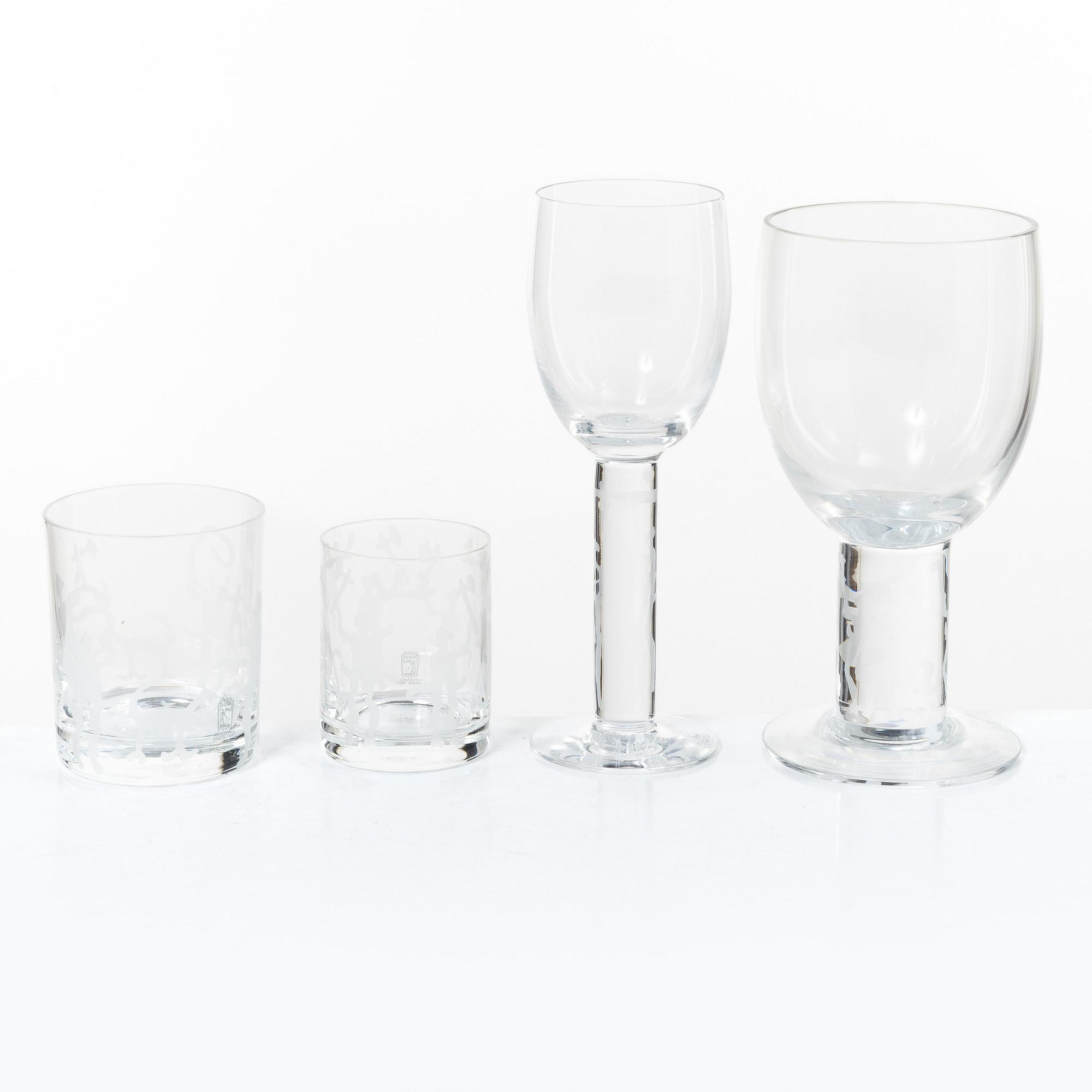 Glasservis, 32 delar, Johansfors, 1900-talets andra hälft.