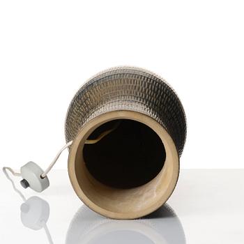 Stig Lindberg, a stoneware table/ floor lamp, Gustavsberg studio, Sweden 1961.