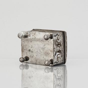 A Russian Tula box width cover, 19th century.