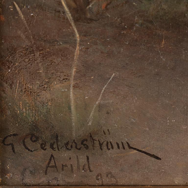 Gustaf Cederström, oil on panel, signed and dated -93.