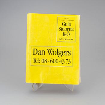 DAN WOLGERS, telefonkatalog, 1992.