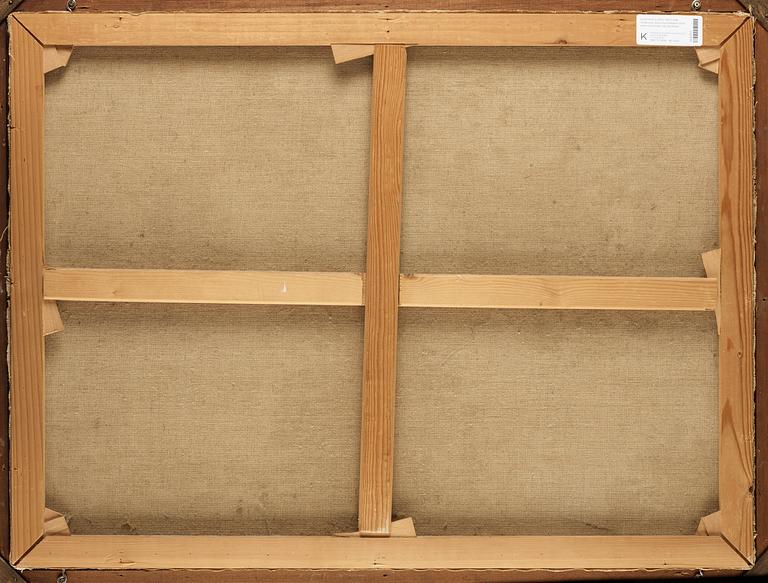 Gasparo Lopez dei Fiori Attributed to, Still Life with flowers, urns and a basket in a landscape.