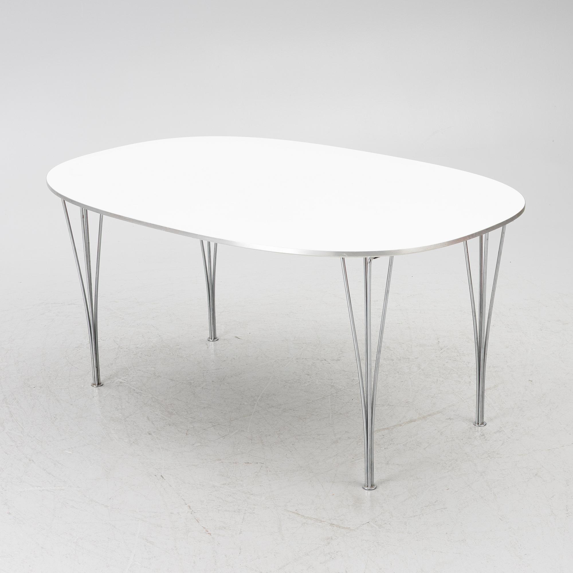 Bruno Mathsson & Piet Hein, dining table, “Superellips”, Fritz Hansen, Denmark, 1988.