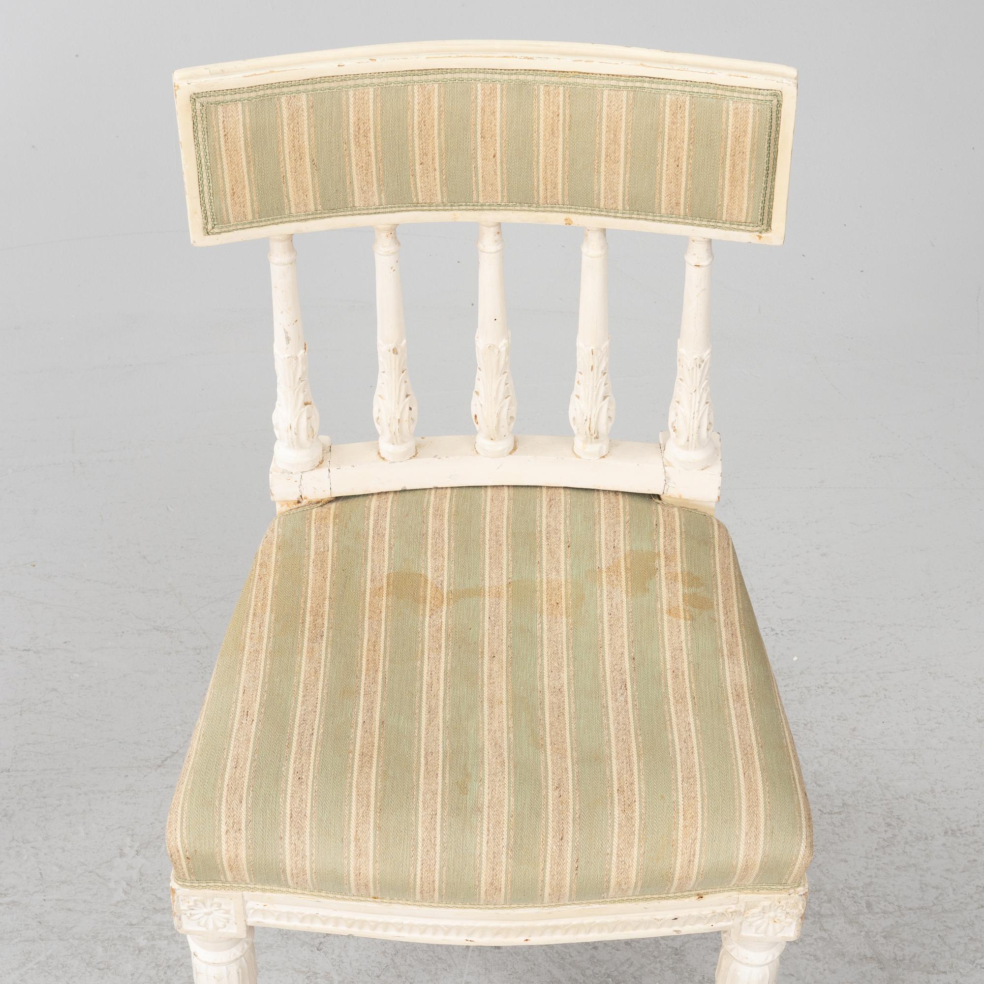Chairs, 12 pcs, Gustavian, circa 1800.