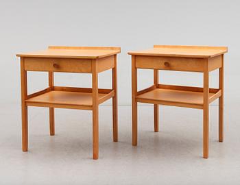 SÄNGBORD, 1 par, Carl Malmsten, Åfors Möbelfabrik, 1900-talets andra hälft.