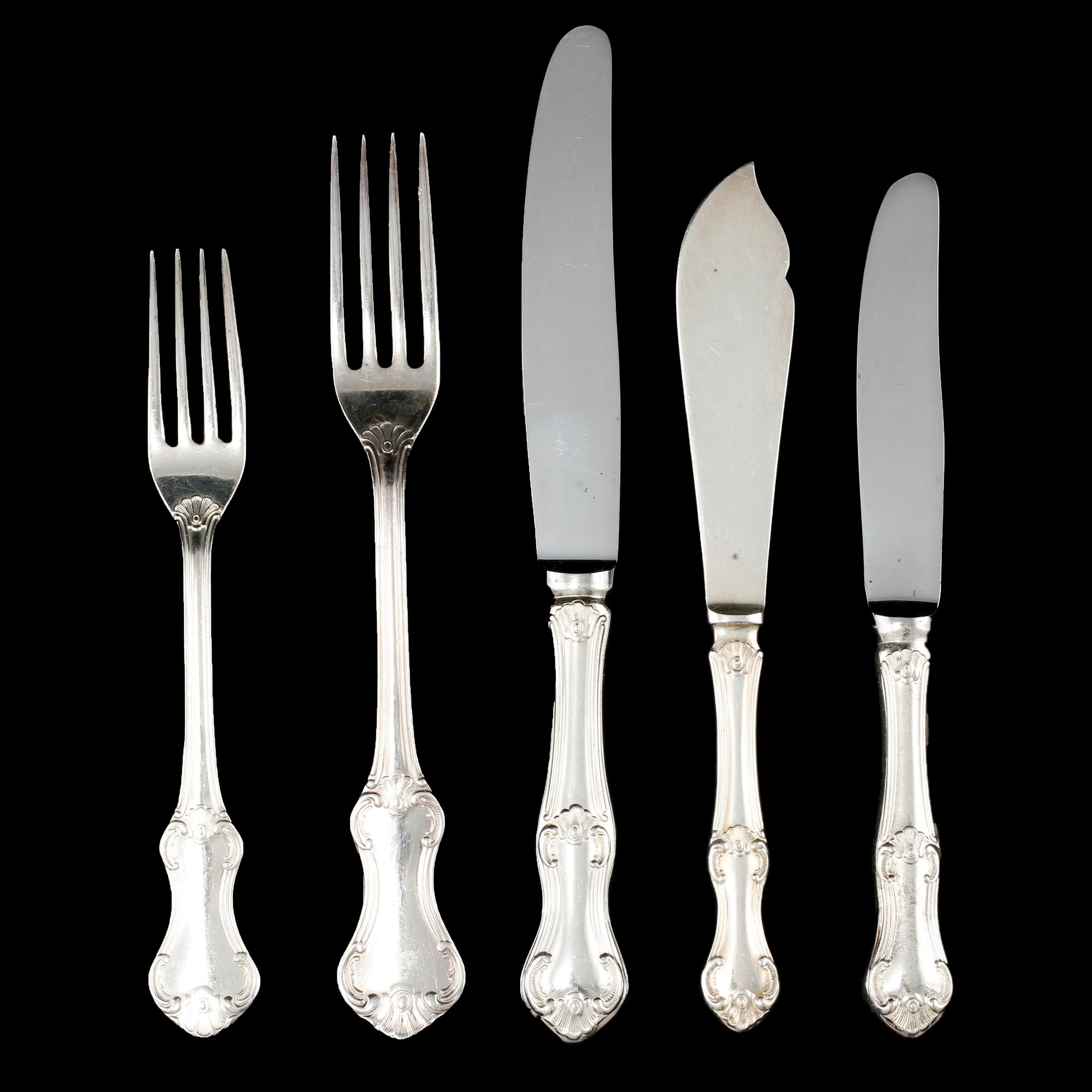 BESTICK, 101 st, silver, "Patricia", MEMA, omkring 1960, total vikt ca 3700 g.