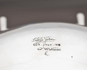 SÅSKANNA MED RECHAUD, sterlingsilver, Mexico, 1900-tal. Totalvikt ca 725 g.