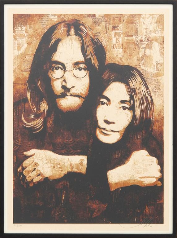 Shepard "Obey" Fairey, Yoko Ono and John Lennon, 2010.