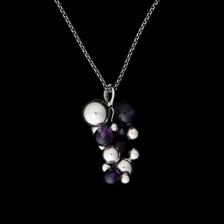 GEORG JENSEN, HÄNGE, "Moonlight grapes", silver, ametister.