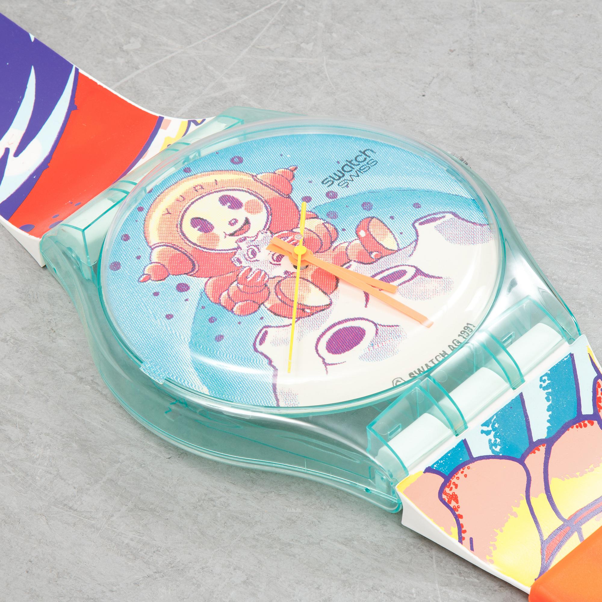 Swatch, Maxi Yugi, wall clock.