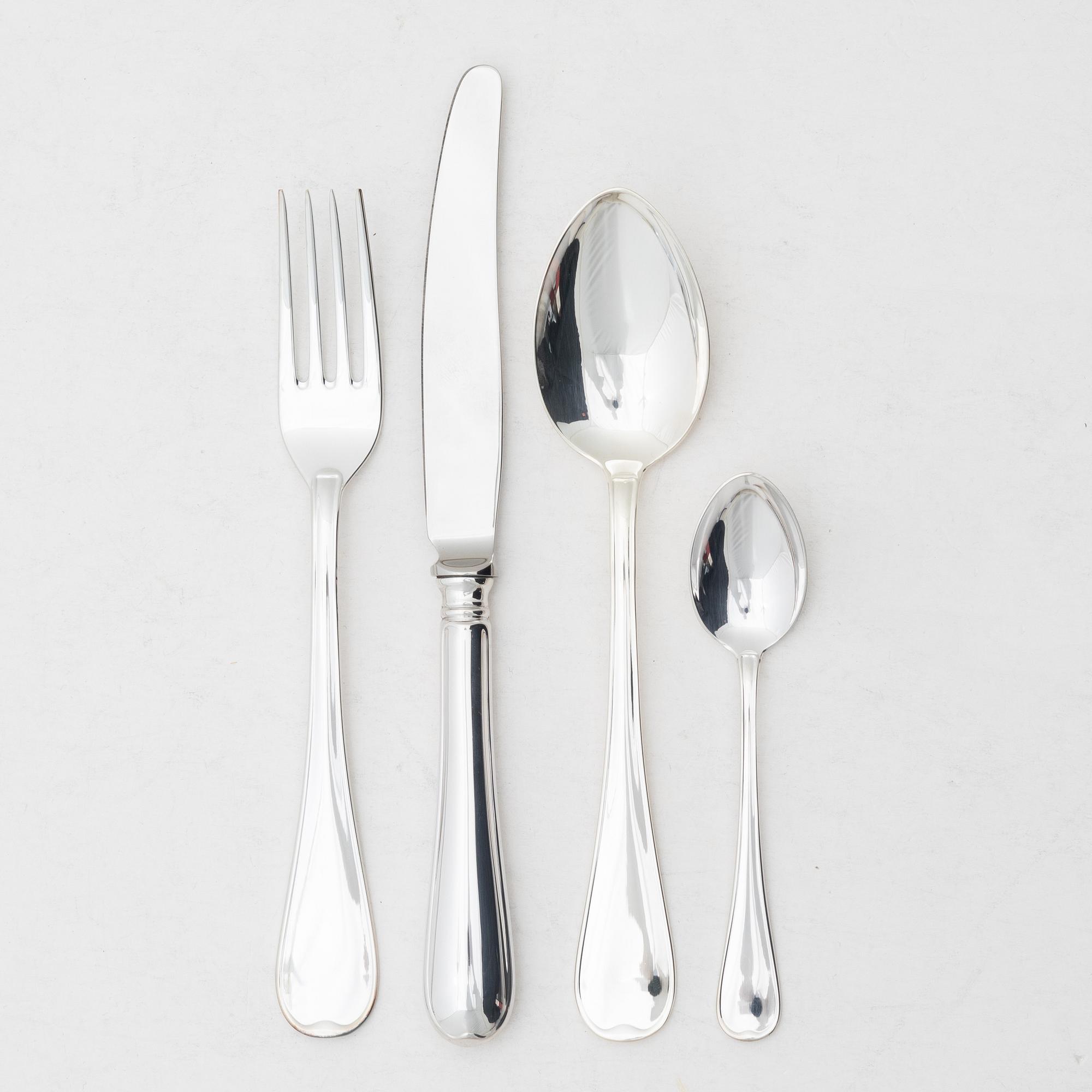 A Swedish silver cutlery set, model "Svensk", GAB, Eskilstuna, some 2002 (64 pieces).