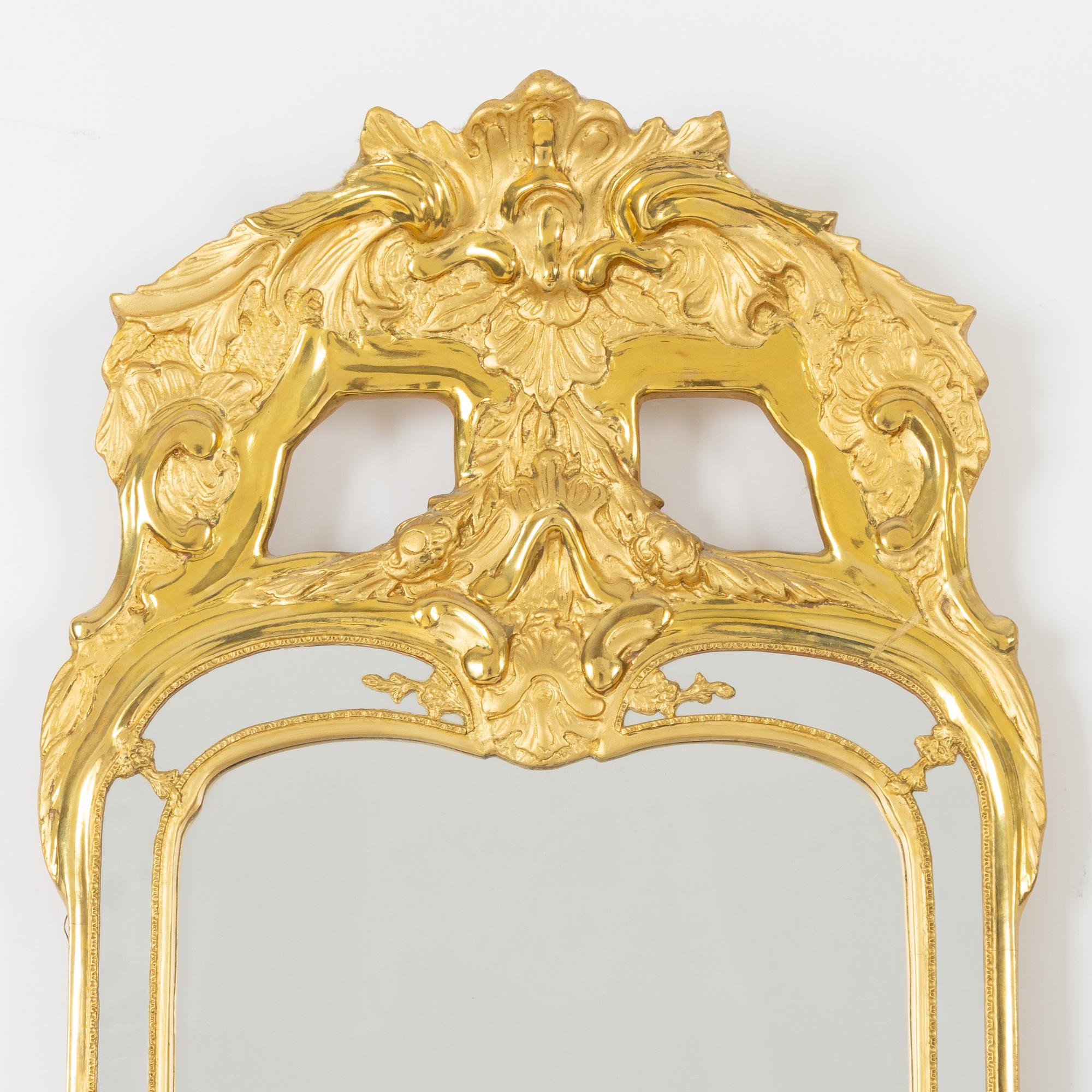 Spegel med konsolbord, rokokostil, 1900-tal.