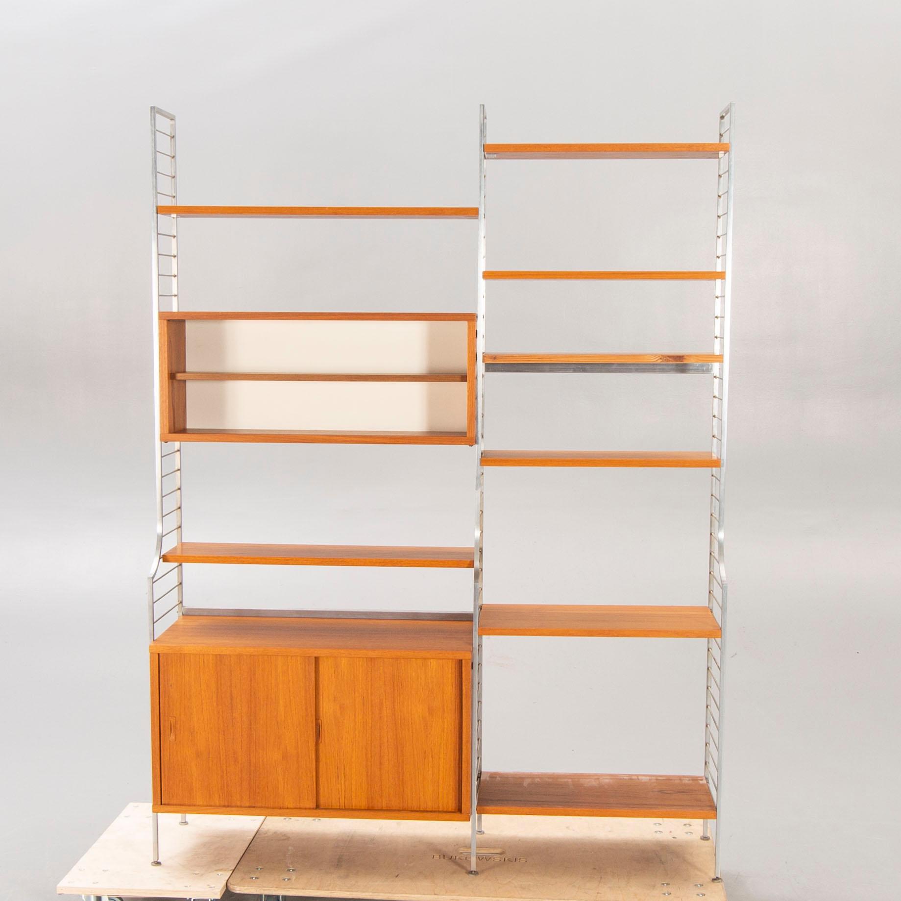 A Nils Strinning teak book shelf later part of the 20th century.