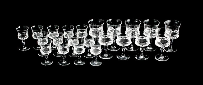 GLAS, 9+13 st, "Silvia", Ingeborg Lundin, Orrefors, 1900-talets andra hälft.