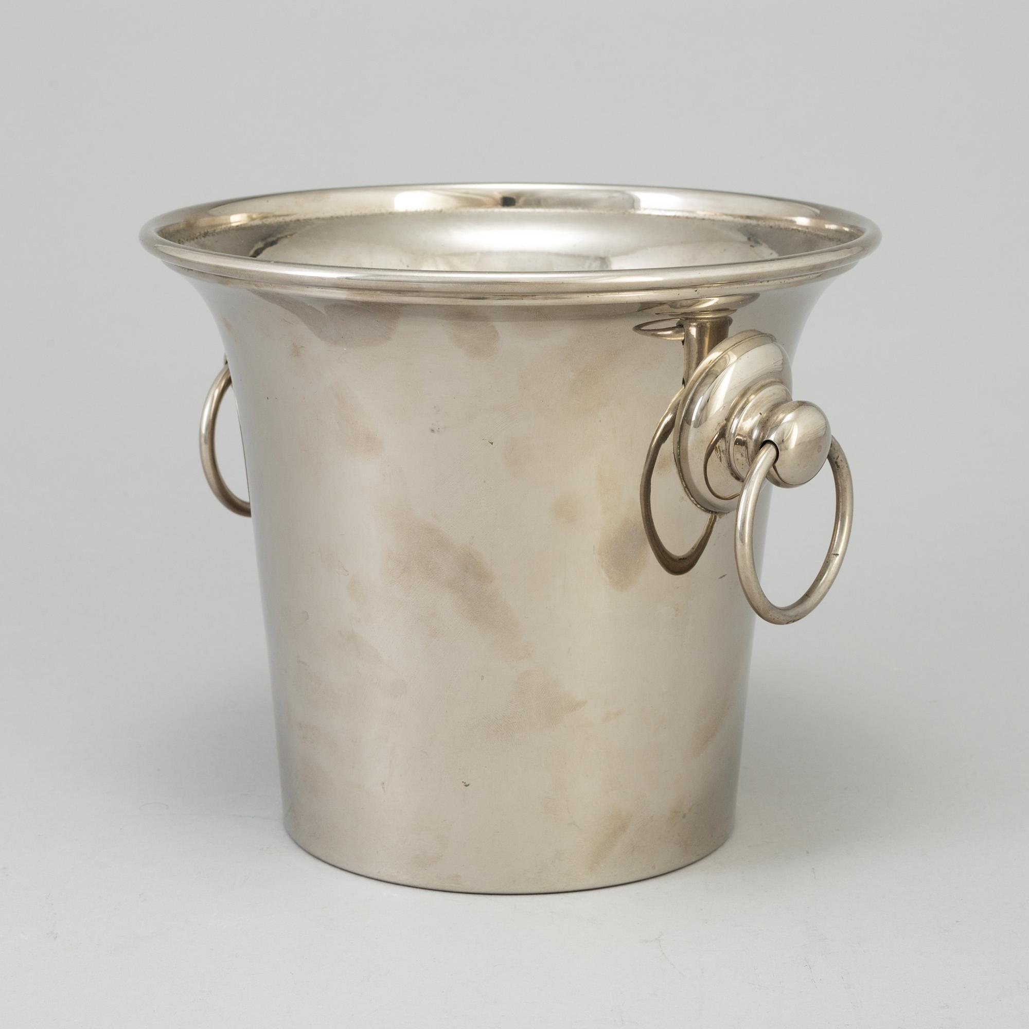 A WHITE  METAL WINE COOLER, Östberg, second half of the 20th century.