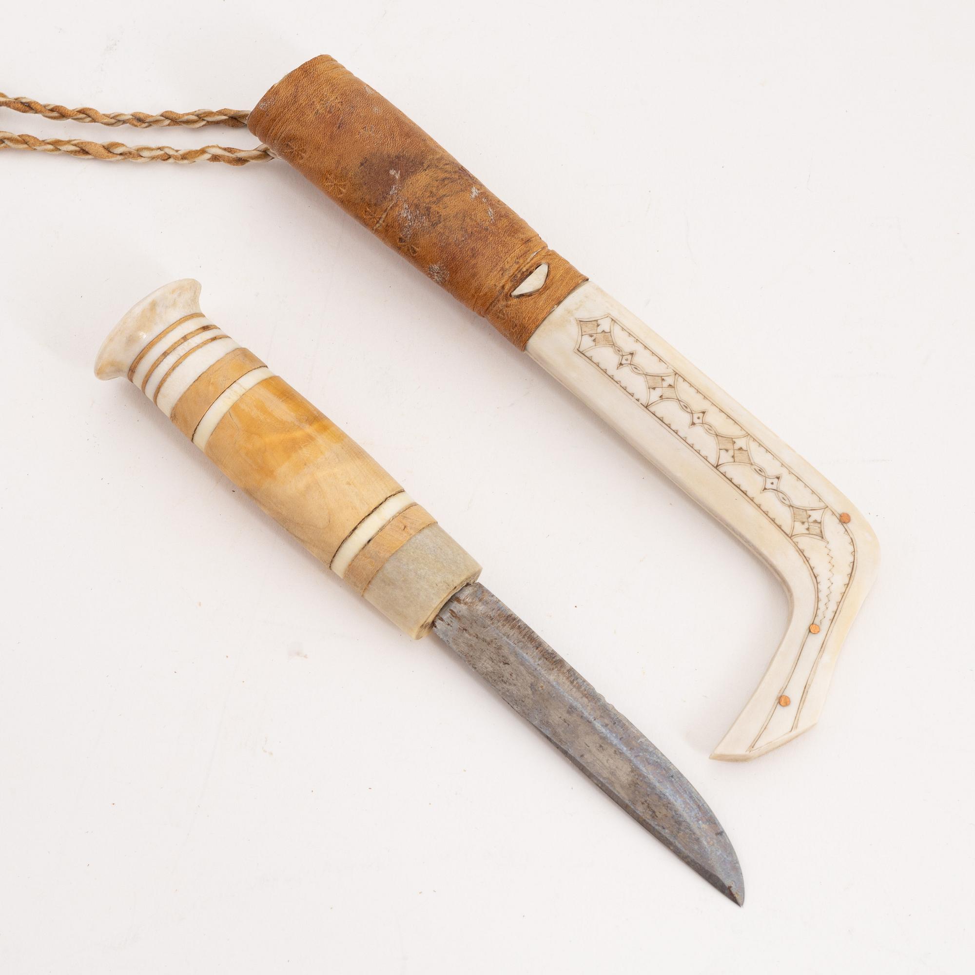 A knife by Erik Knutsson Sunna, signed, before 1964.