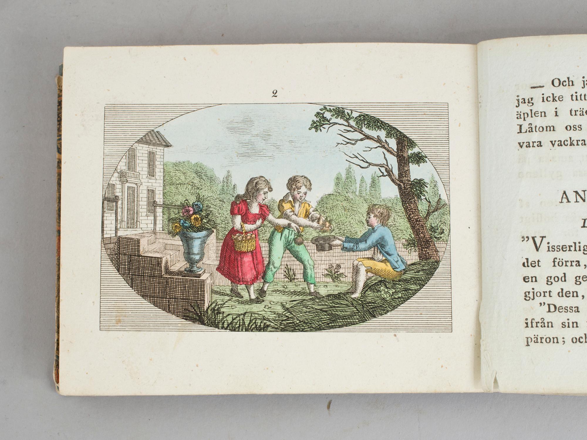 G.A.SILVERSTOLPE, Barnspegeln, med 16 handkolorerade kopparstick, Stockholm 1823.