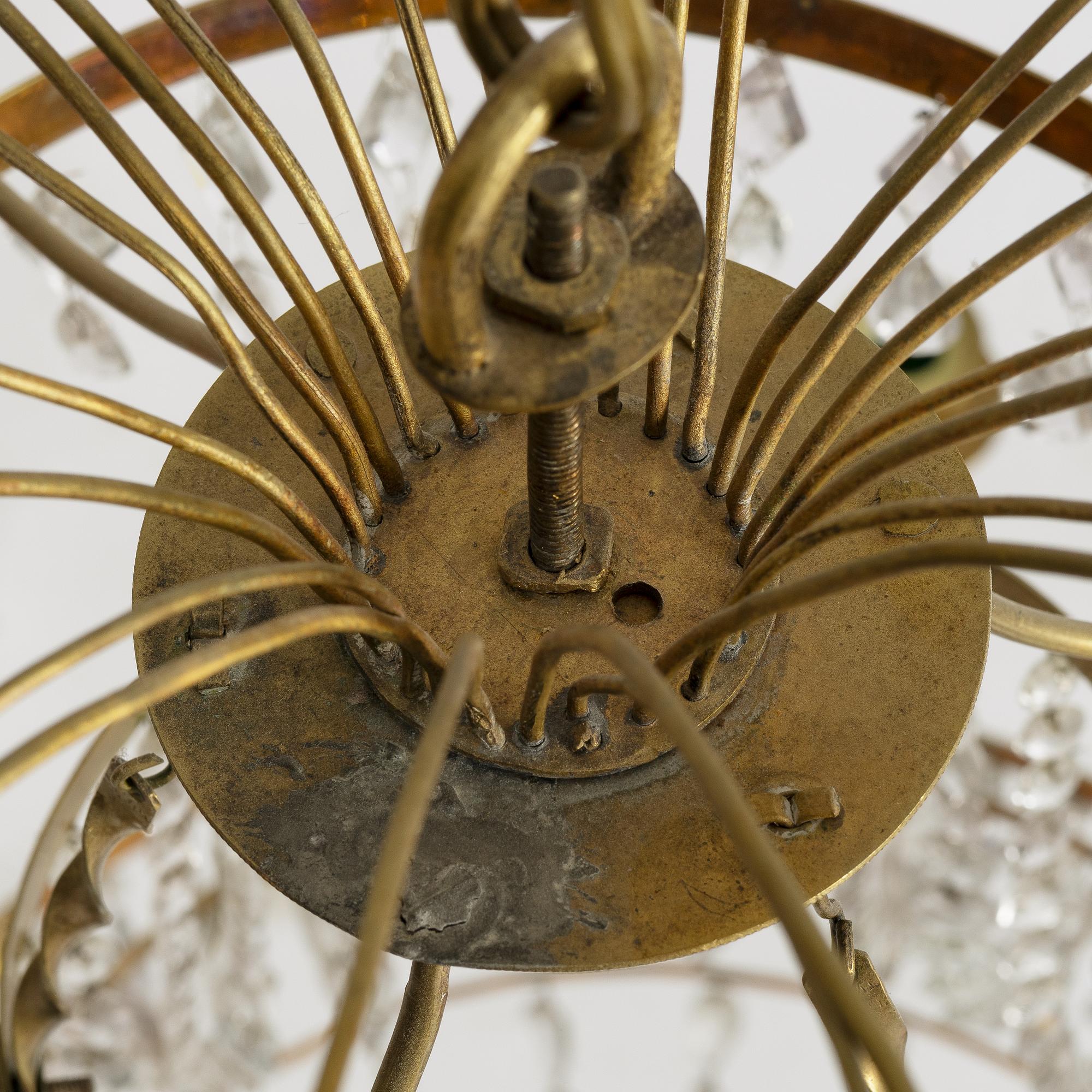 Chandelier. Late Gustavian, late 18th century.