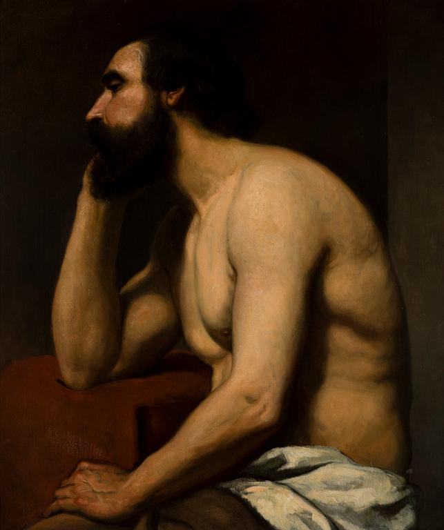 Albert Edelfelt, HARJOITELMA MIESMALLISTA.
