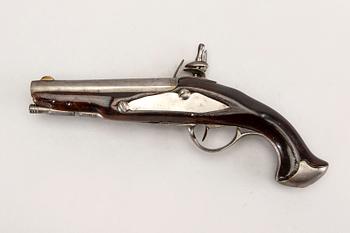 Pistol flintlock, probably Belgium / France, 18th Century later part.