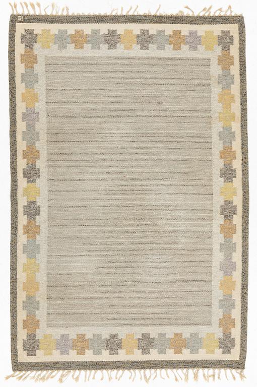 Ingegerd Silow, matta rölakan, signerad IS, ca. 240 x 161 cm.