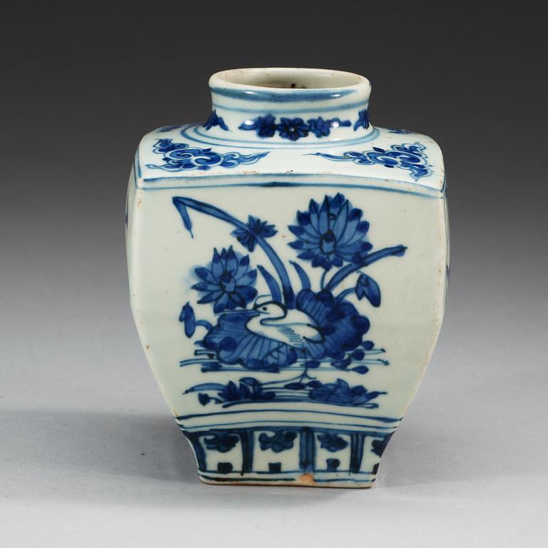 A blue and white jar, Ming dynasty with hall mark.