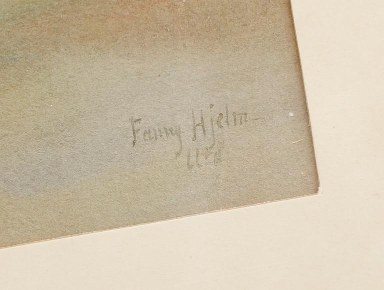 FANNY HJELM, akvarell, signerad.