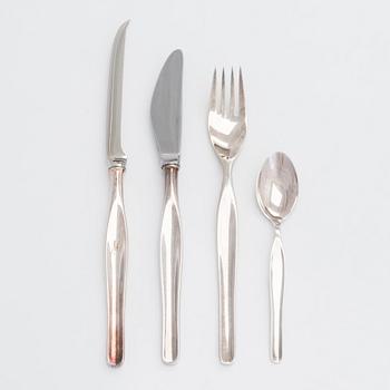 Tapio Wirkkala, a 36-piece of 'Tapio' silver cutlery set, Kultakeskus, Hämeenlinna 1971-1989.