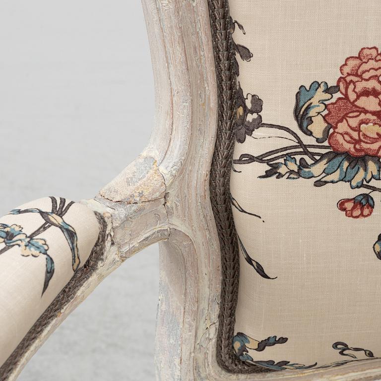 Karmstol, rokoko 1700-talets mitt.