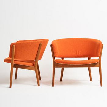 Nanna Ditzel, a pair of teak lounge chairs, Søren Willadsen, Denmark 1950-60's.