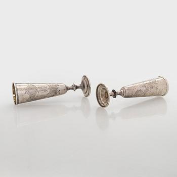 A pair of silver flutes, Wilhelm Porthan Vyborg 1989.