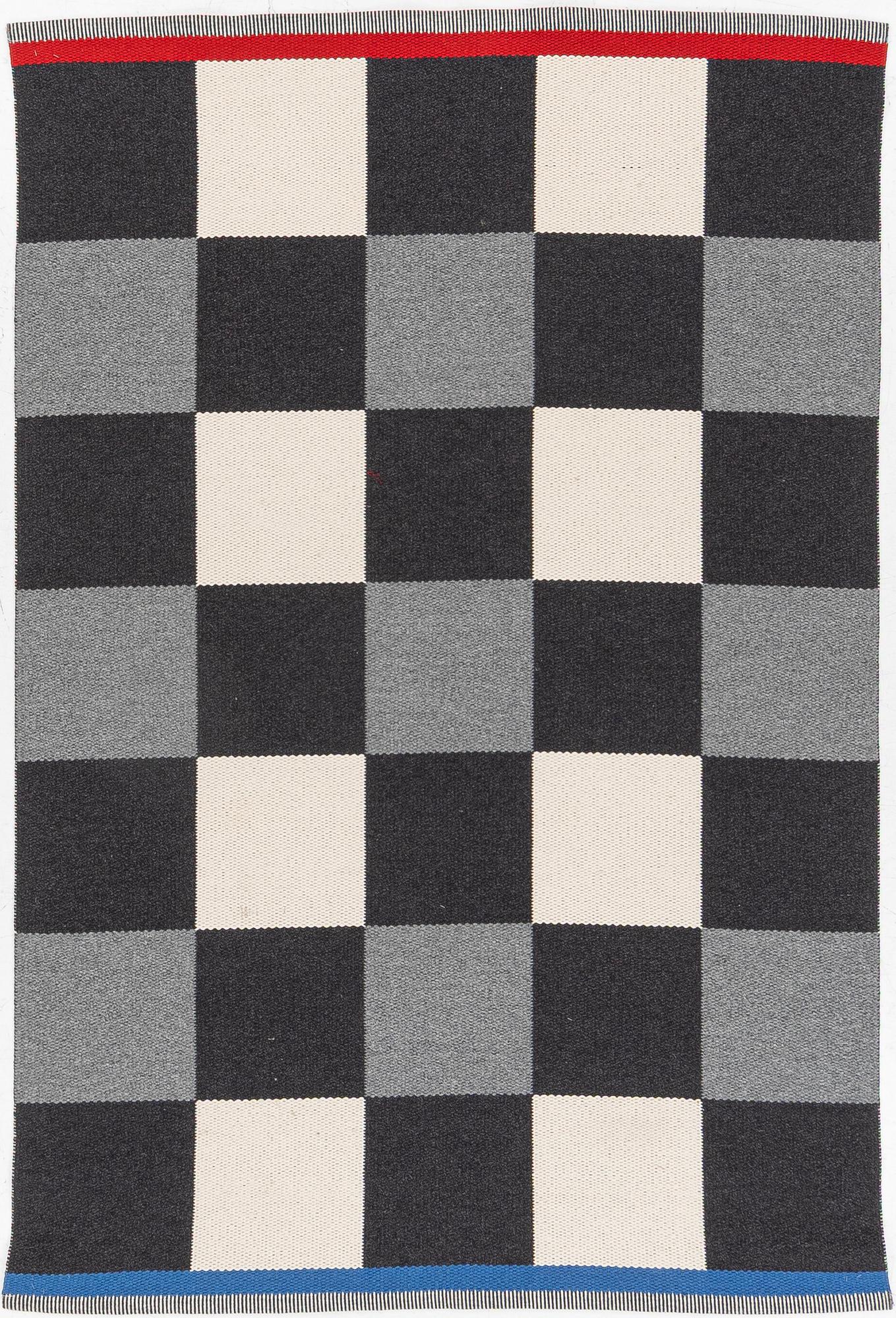 Gunilla Lagerhem Ullberg, matta maskinvävd, "Arkad Checkboard" Kasthall, ca 230 x 160 cm.