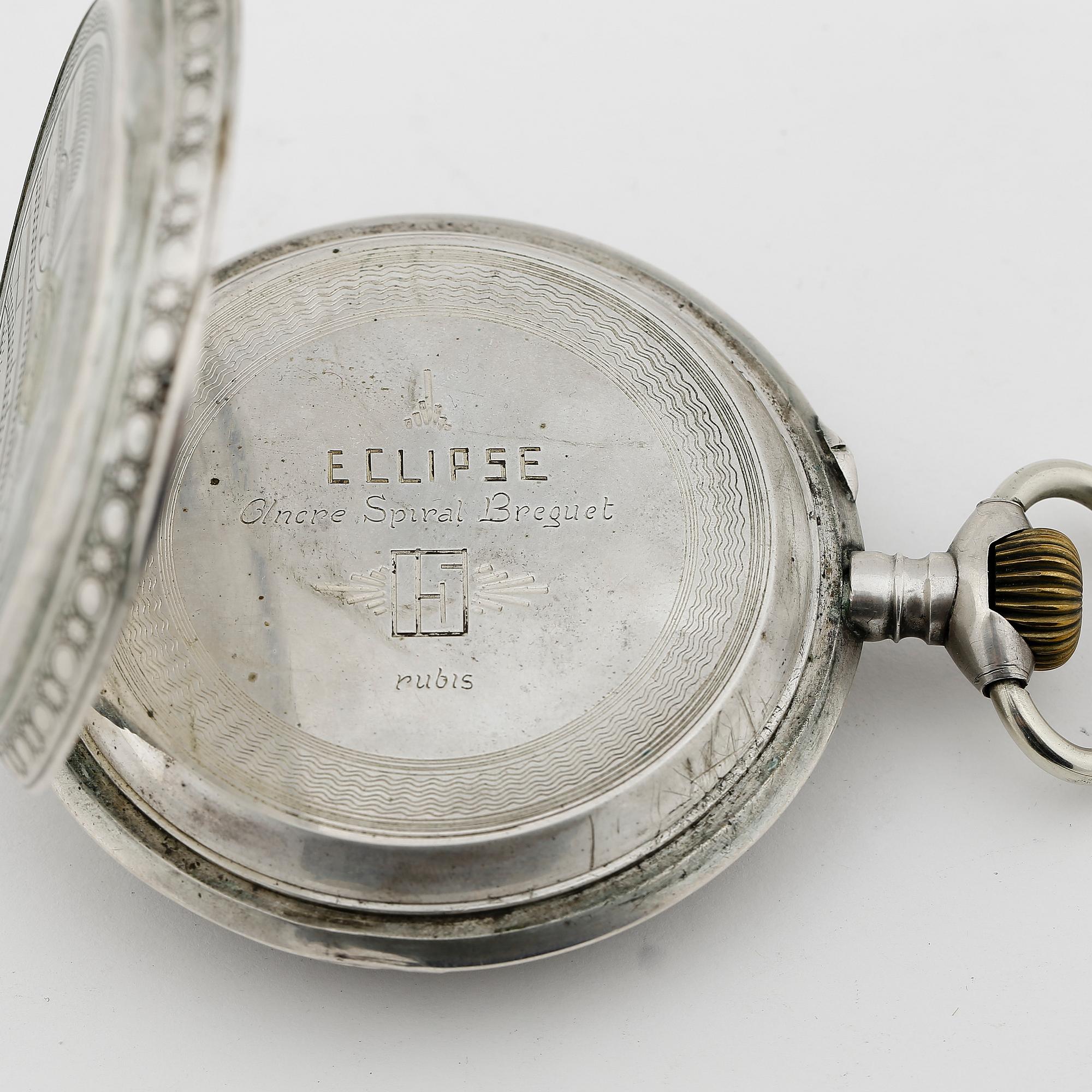 HERRFICKUR, silver, Eclipse, omkring 1900. Tot ca 257 gram.