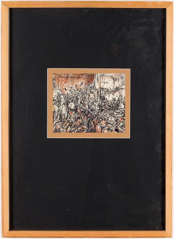 PETER WEISS, mixed media on paper.