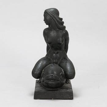 Ivar Johnsson, a painted plaster sculpture, signed.