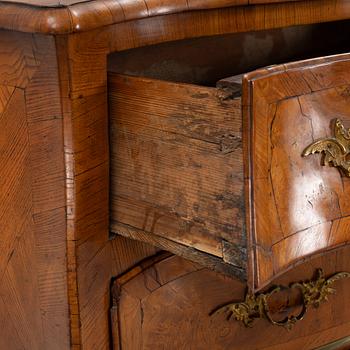 A Swedish rococo chest of drawers, mid 18th Century.