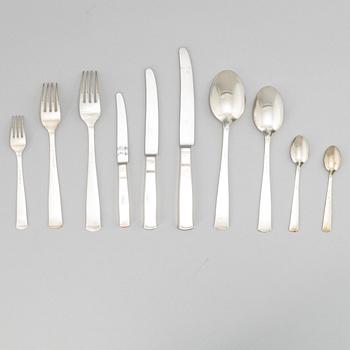 A Swedish silver cutlery, 'Rosenholm' designed by Jacob Ängman, mark of GAB (113 pieces).