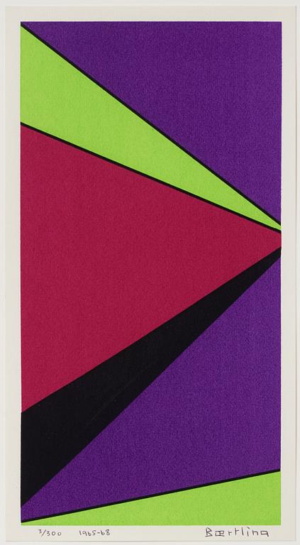 Olle Baertling, silkscreen in colours, 1965-68, signed 3/300.