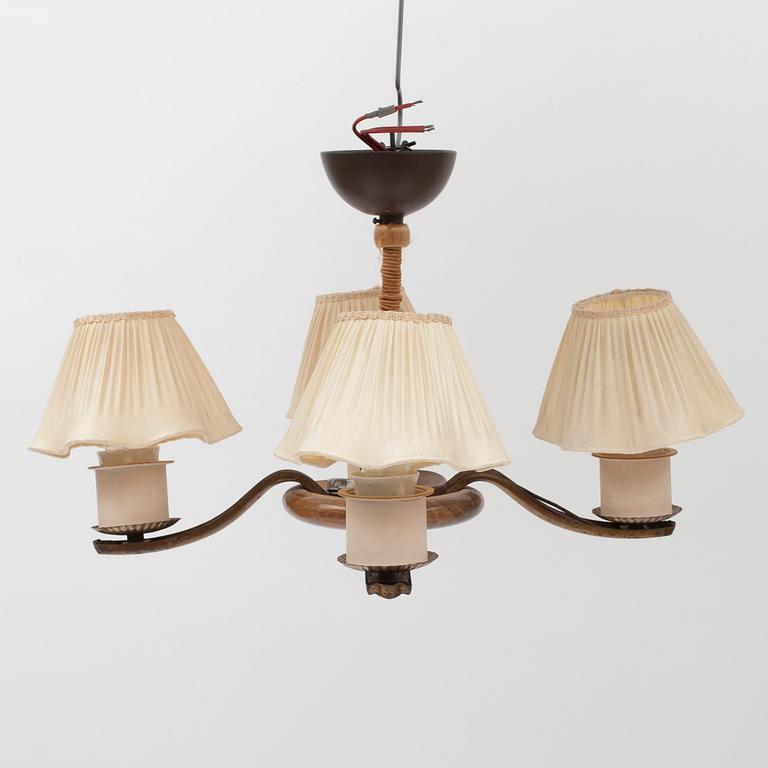 TAKLAMPA, stämplad Taito Oy, 1930-tal. Höjd 34 cm.