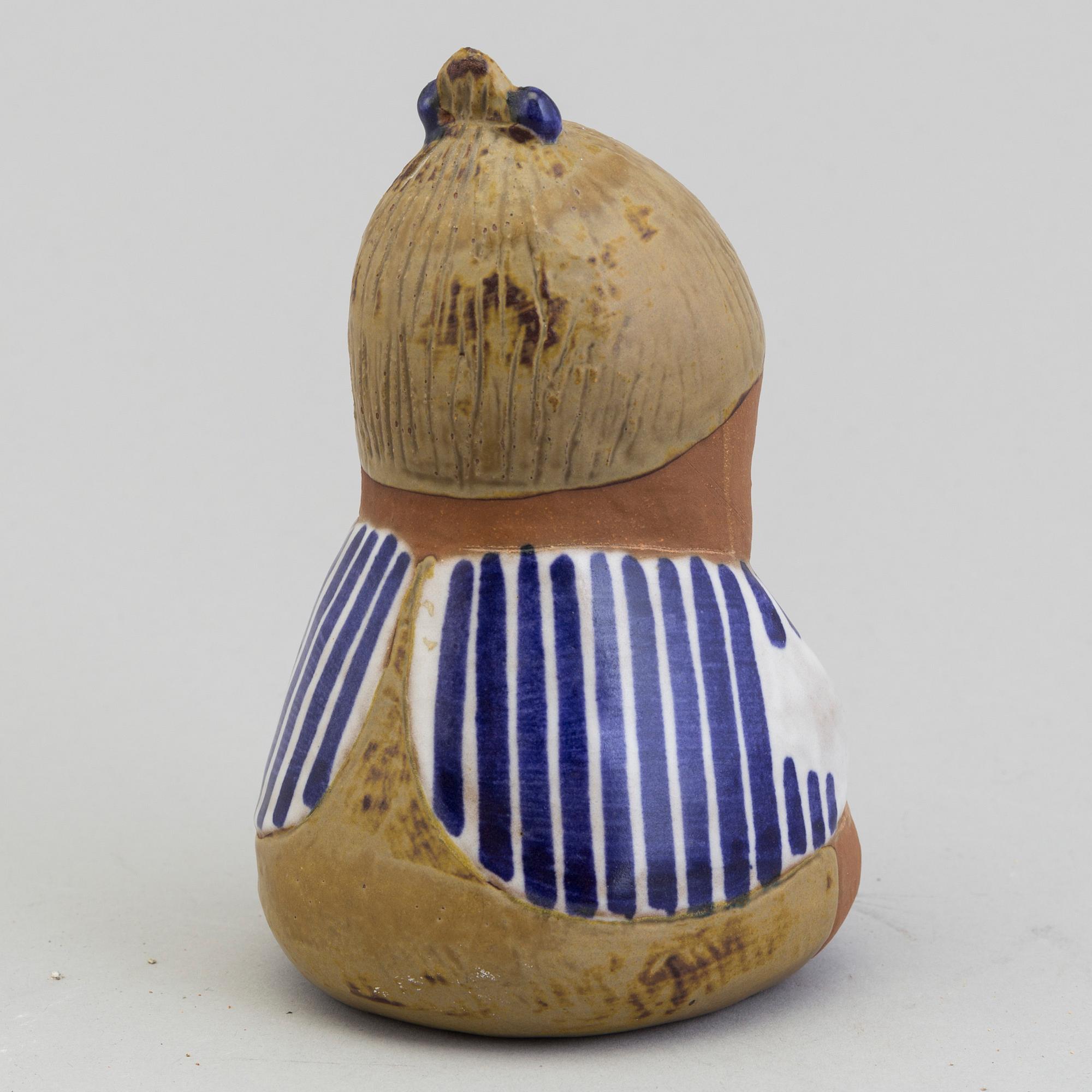 LISA LARSON, figurin, stengods, "Johanna", ur serien Larsons Ungar, Gustavsberg, signerad.