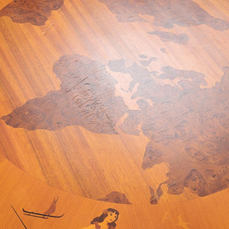 A coffee table, probably Birger Ekman, Mjölby Intarsia, 1938.