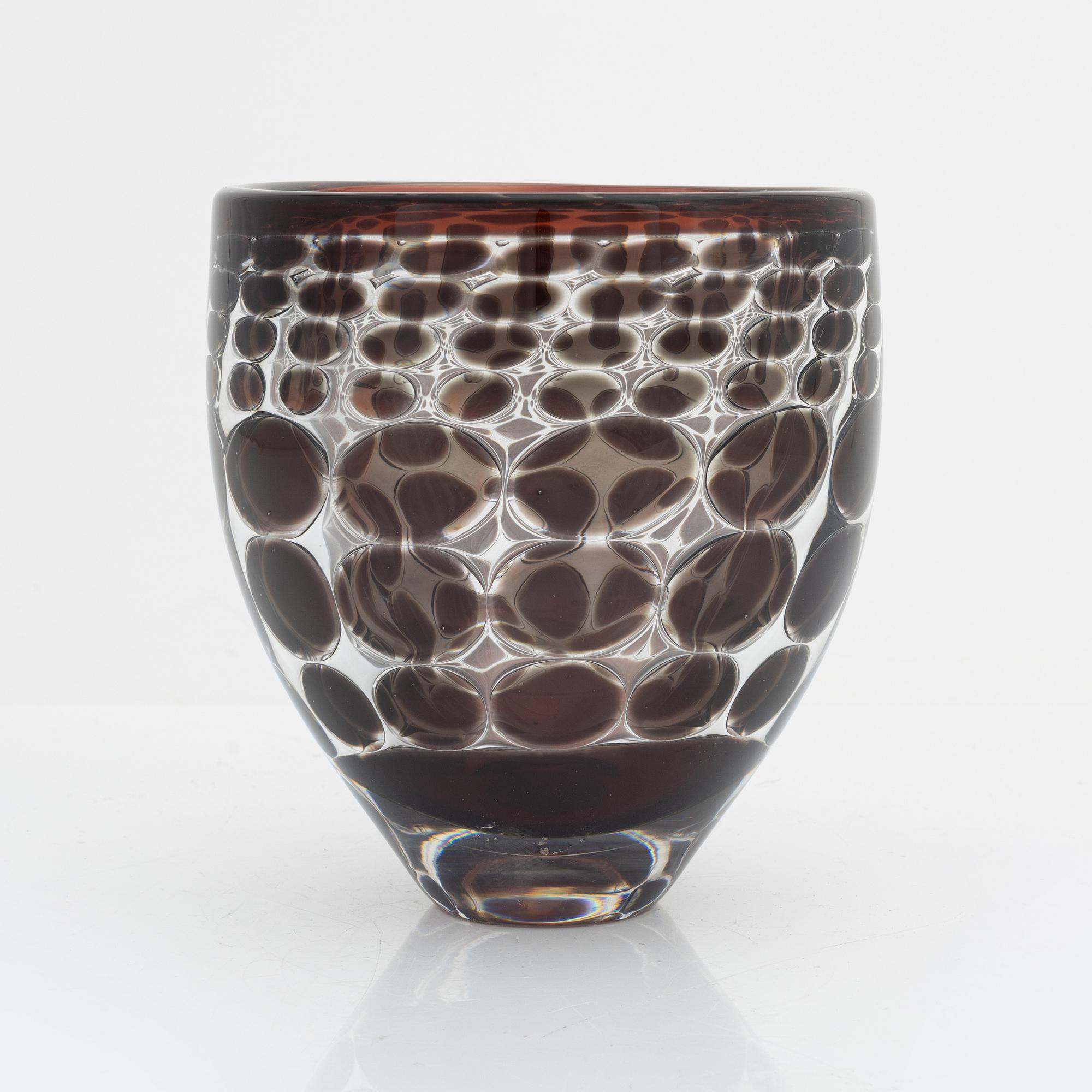 Ingeborg Lundin, vas, ariel, Orrefors 1966.