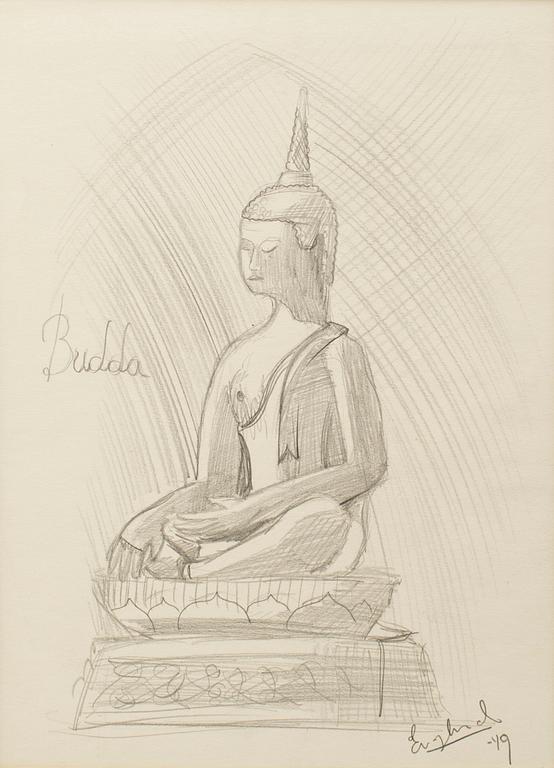 LARS ENGLUND, Pencil, 2, signed and dated -49.