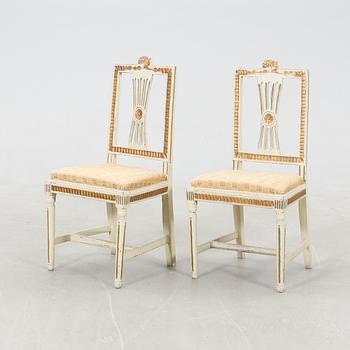 Chairs, 1 pair, early 19th century Gustavian style from Lindome.