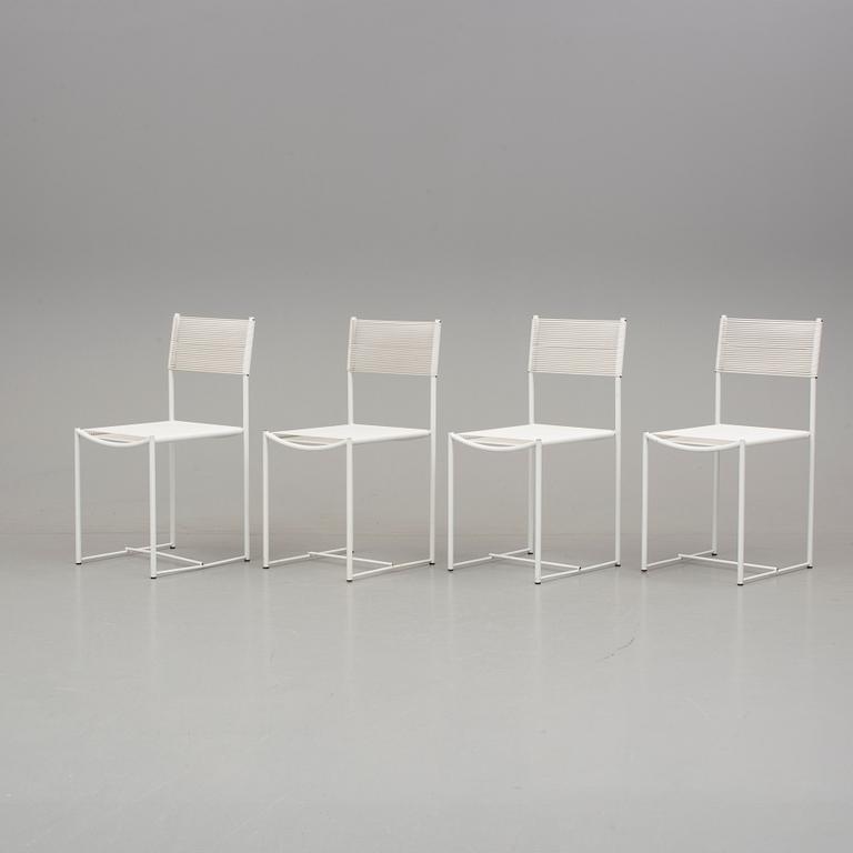 GIANDOMENICO BELOTTI, stolar, 4 st, "Spaghetti", Alias, Italien, modellen formgiven 1960.