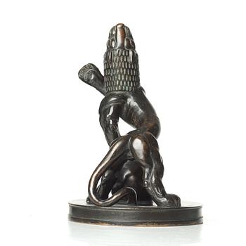 CARL MILLES, Skulptur, brons, signerad. Gjutarstämpel Herman Bergman fud. Höjd 22,5 cm.