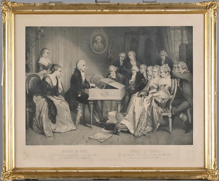 GRAFISKA BLAD, 2 st, tryckta hos J Hesse, Berlin, 1800-tal.