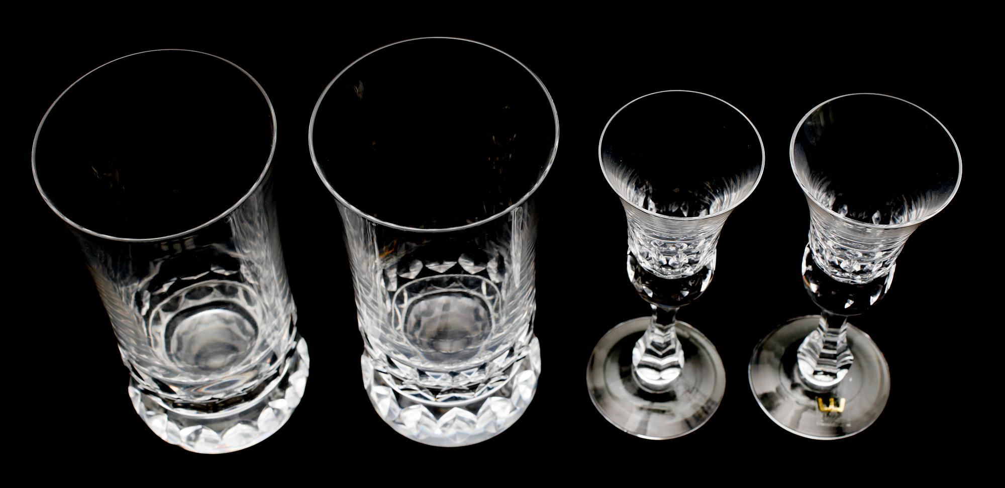 HIGHBALLGLAS, 6 st samt SNAPSGLAS, 6 st, "Prince", Göran Wärff, Kosta.