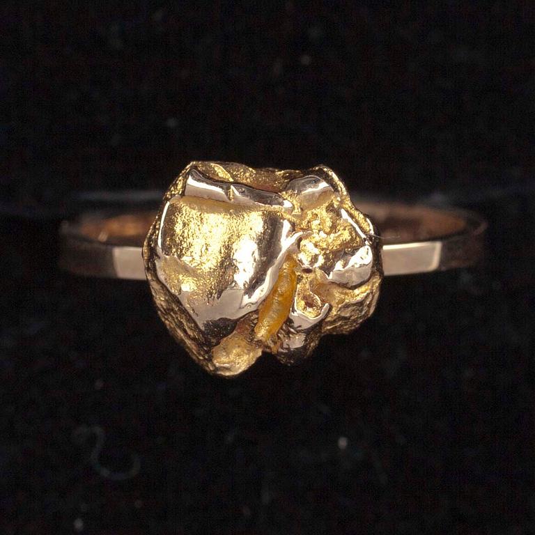 RING, guld 14K, Björn Weckström, Lapponia Helsingfors 1969. Tot. vikt ca 2,7 gr.