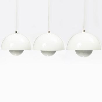 Verner Panton, three "Flower Pot" ceiling lamps.